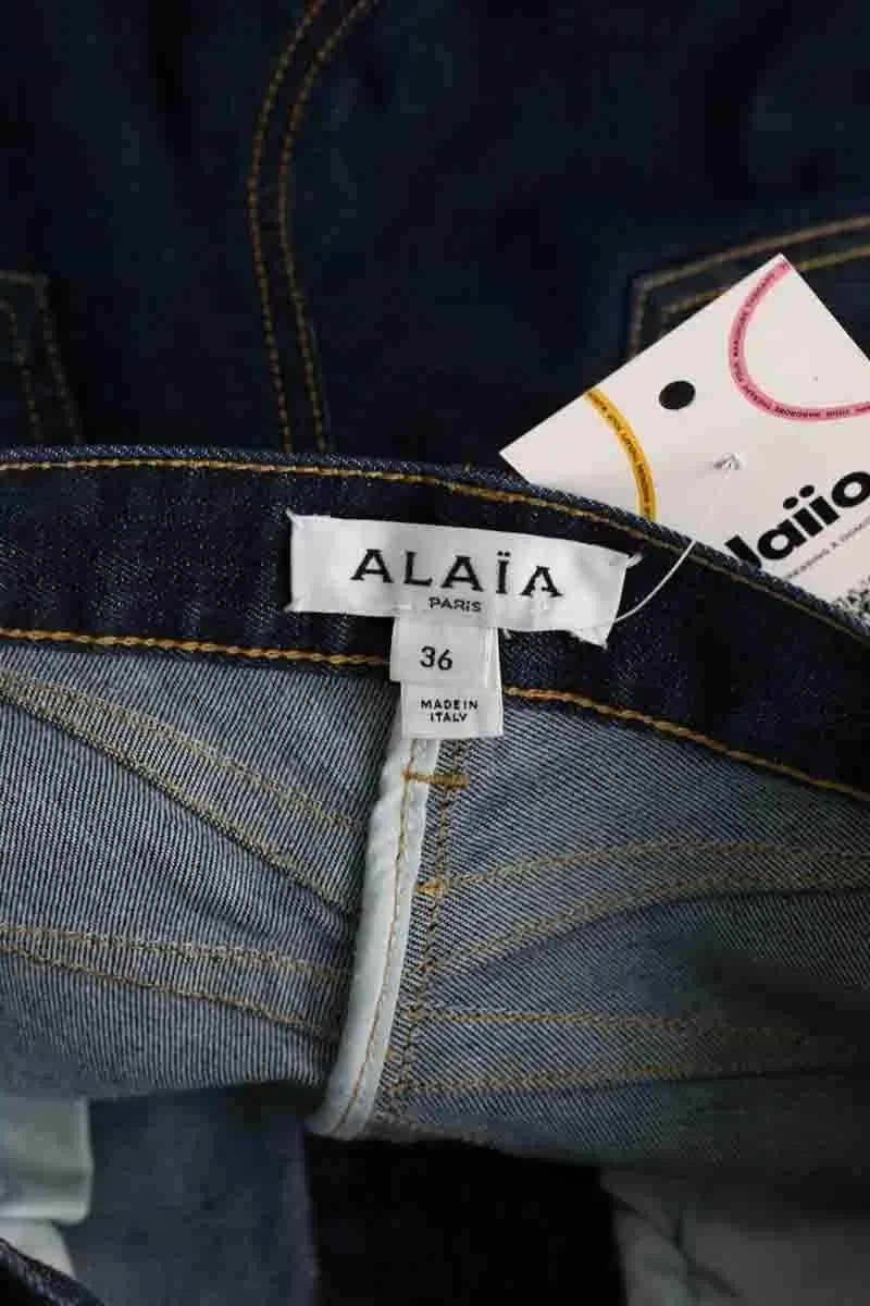Jean bootcut Alaïa Bleu en Coton