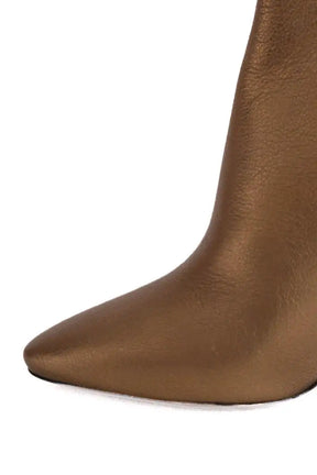 Boots Saint Laurent Doré en Cuir