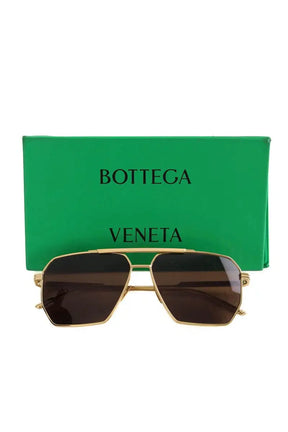 Lunettes de soleil Bottega Veneta Doré en Métal