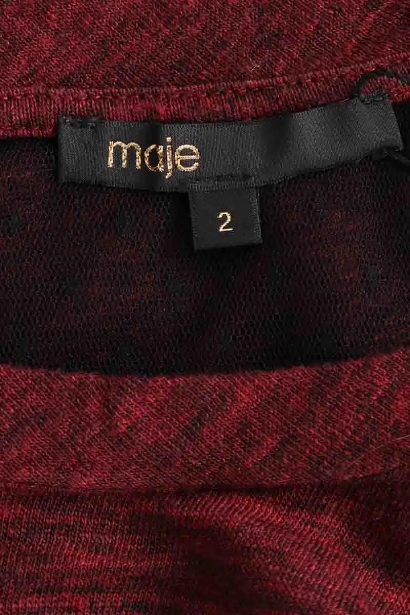 T-shirt Maje Bordeaux en Synthétique
