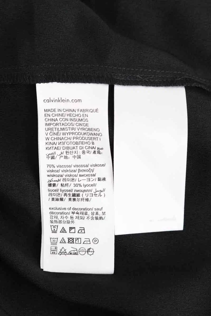 Robe Calvin Klein Noir en Viscose