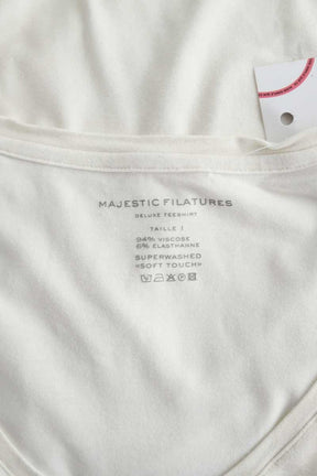 T-shirts Majestic Filatures  Blanc