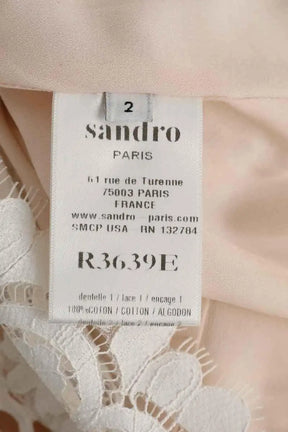 Robe Sandro Beige en Coton