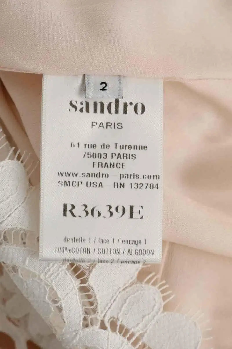 Robe Sandro Beige en Coton