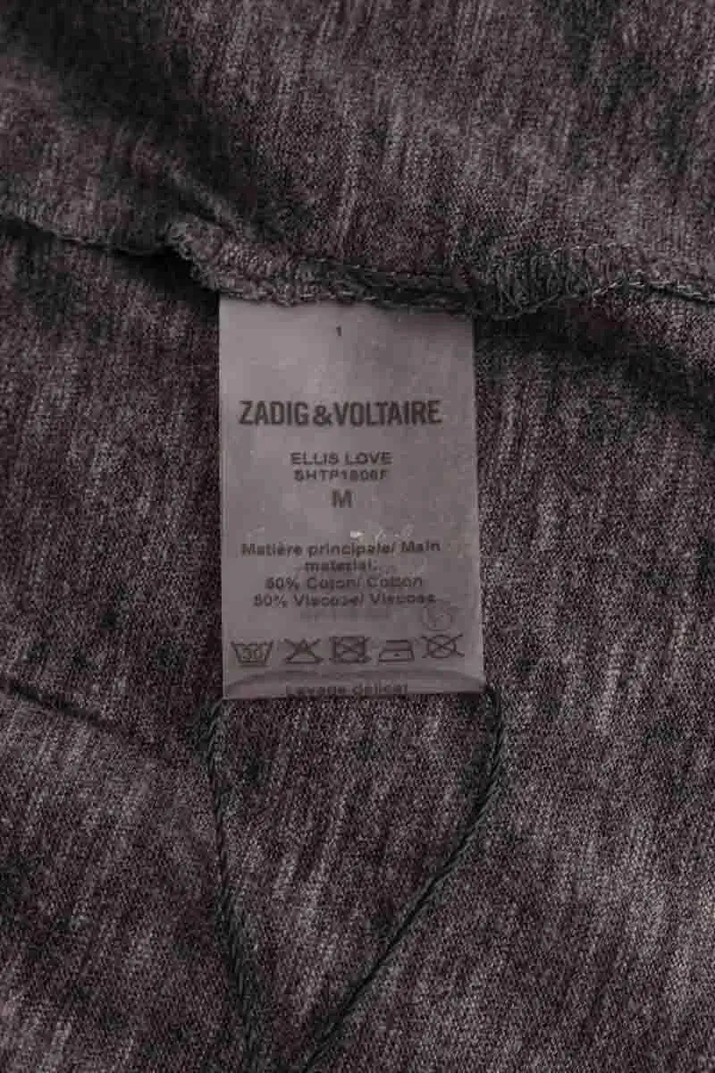 T-shirt "LOVE" Zadig & Voltaire Gris en Coton