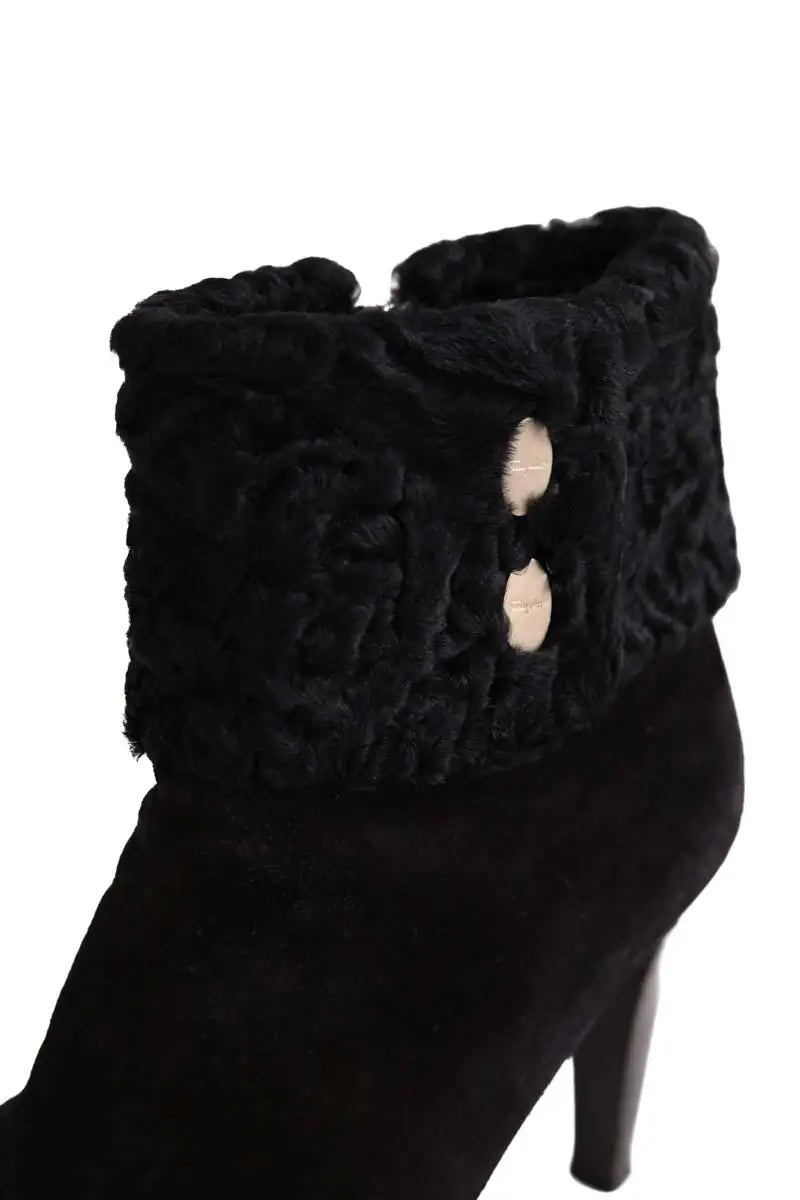Boots Salvatore Ferragamo Noir en Daim