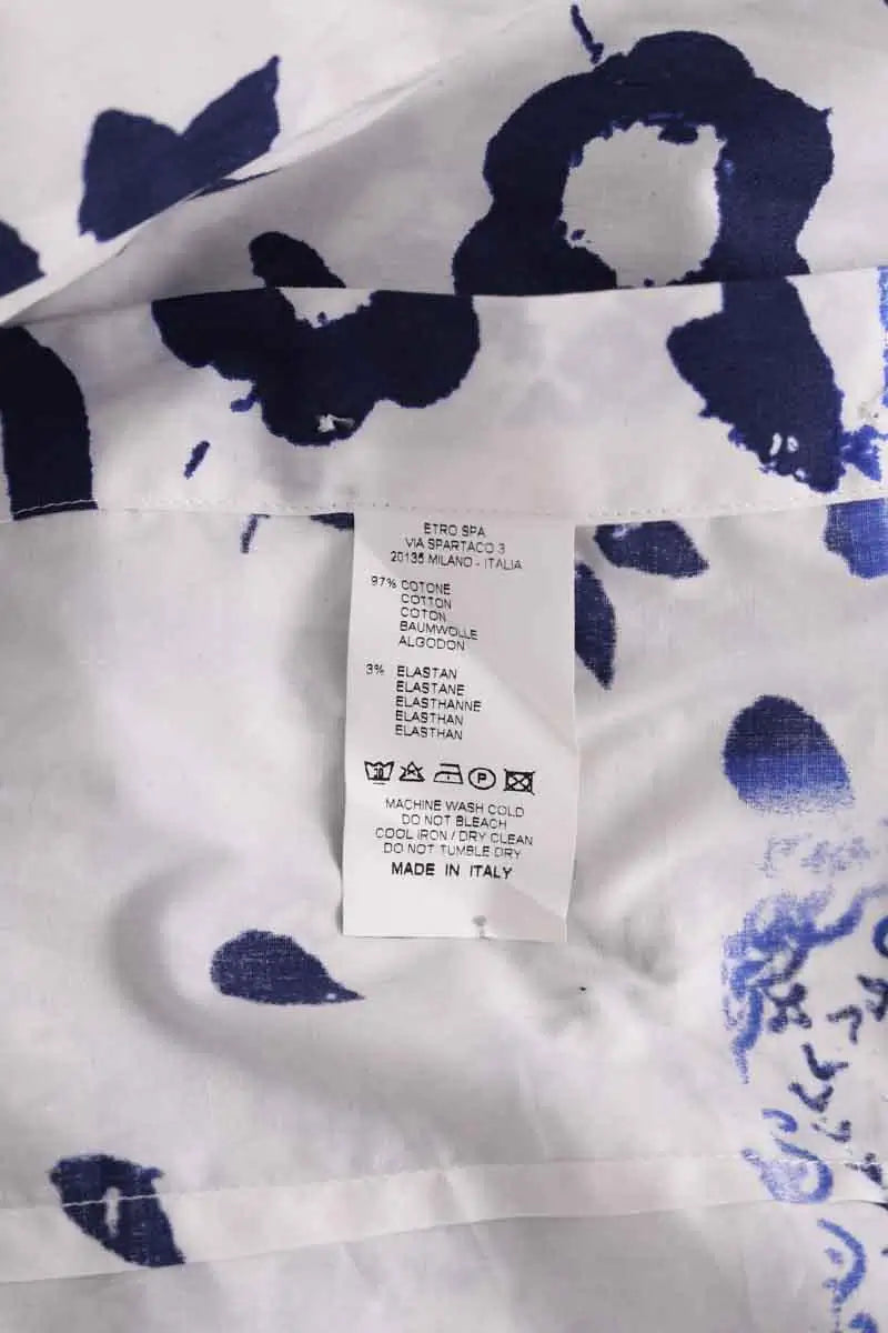 Chemise Etro Bleu en Coton
