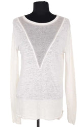 Top Iro Stanka Blanc en Lin, taille XS - Seconde Main