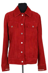 Veste Maison Sarah Lavoine Rouge en Cuir, taille M - Seconde Main
