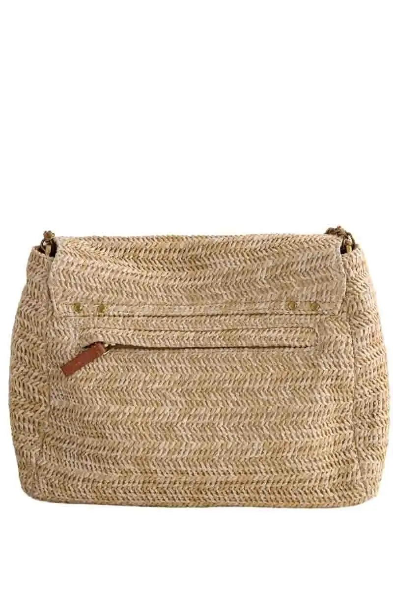 Sac à bandoulière Lulu M Jérôme Dreyfuss Beige en Osier