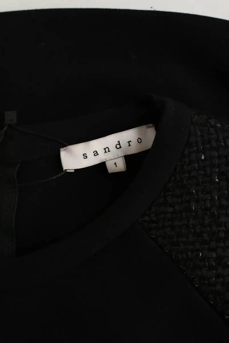 T-shirt Sandro Noir en Polyester