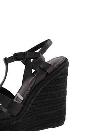 Sandales Saint Laurent Noir en Cuir