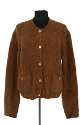 Cardigan Frame Camel en Synthétique, taille L - Seconde Main