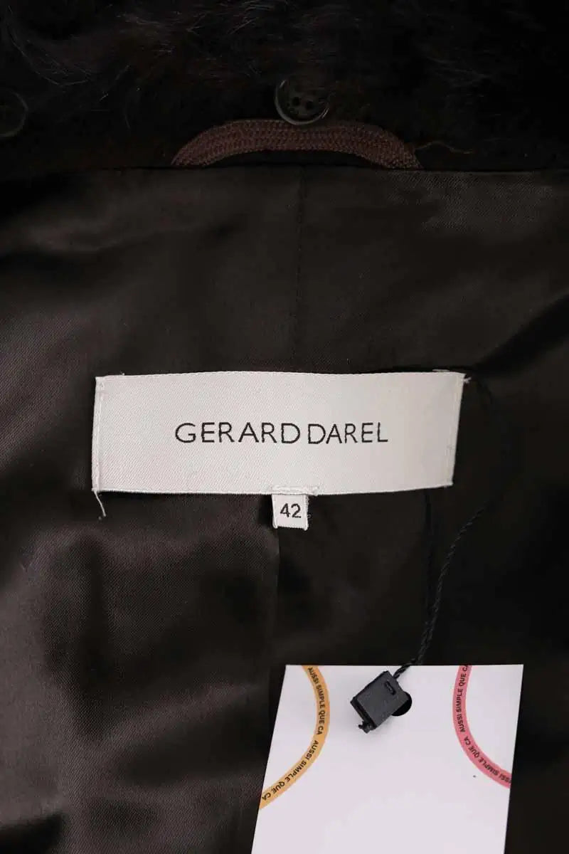 Manteau Laine Angora Gerard Darel Marron en Laine