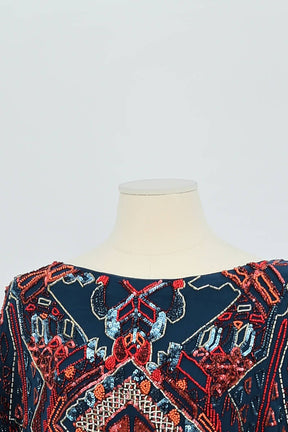 Mini Antik Batik  Bleu