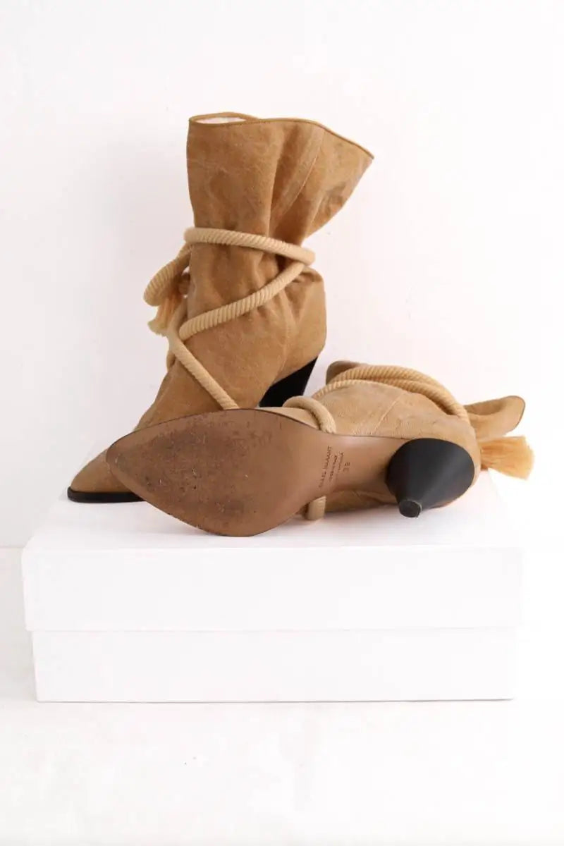 Boots à lacets Isabel Marant CANVAS SUMMER B Jaune en Tissu
