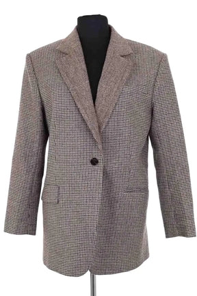 Blazer Sandro Marron en Laine, taille XS - Seconde Main