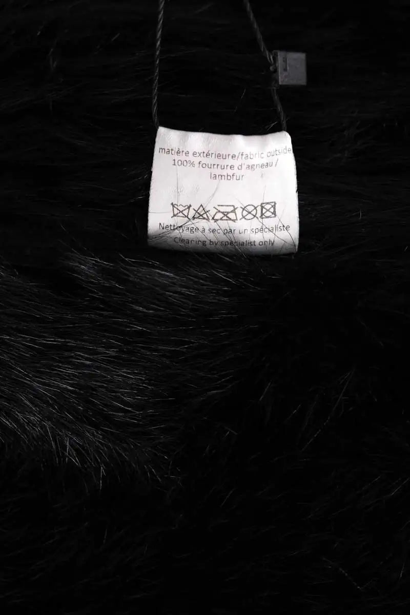 Peau Lainée  Alaïa Noir en Fourrure