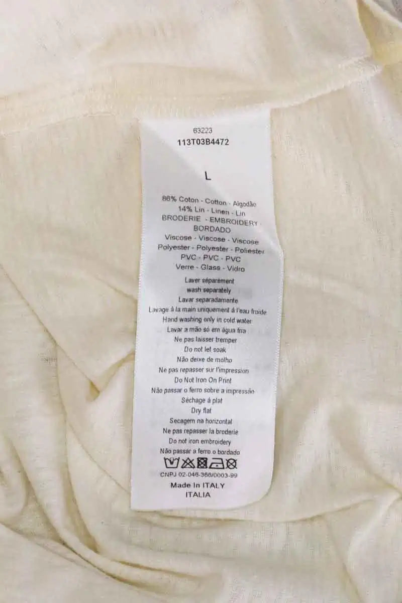 T-shirt Dior Ecru en Coton