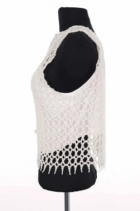 Top sans manche Maje Blanc en Synthétique