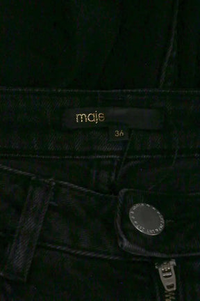 Jean droit Maje Noir en Coton