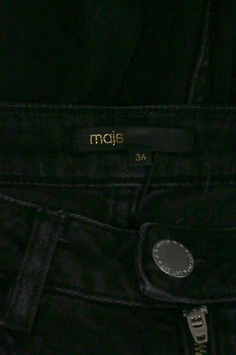 Jean droit Maje Noir en Coton