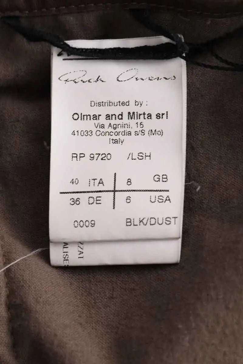 Veste Rick Owens Noir en Daim