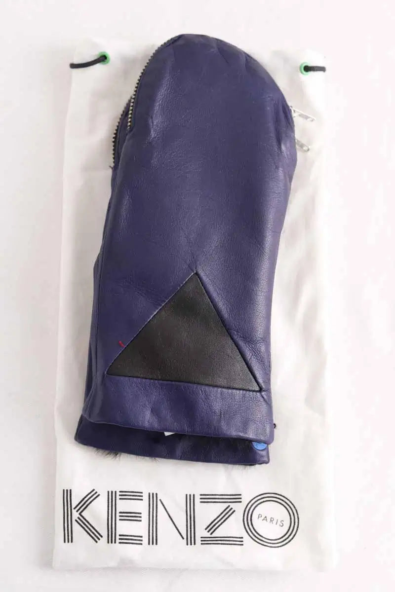 Gants Kenzo Bleu en Cuir