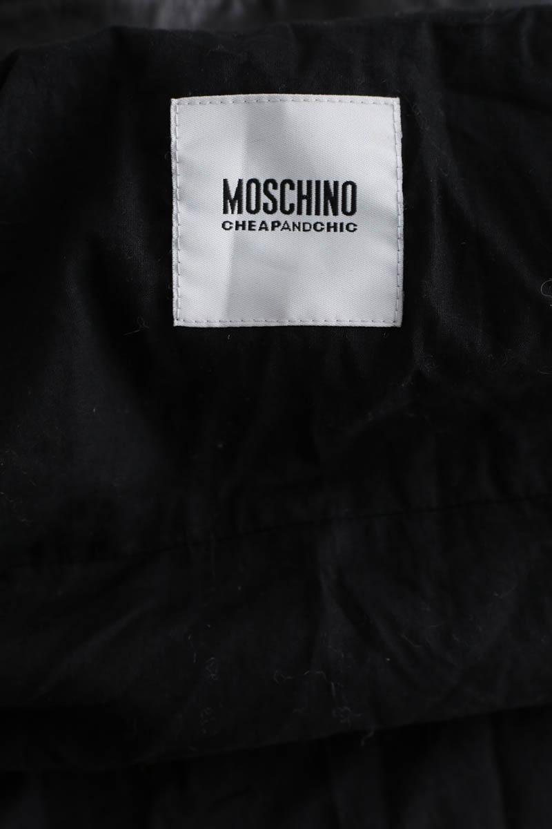Veste en cuir Moschino  Noir