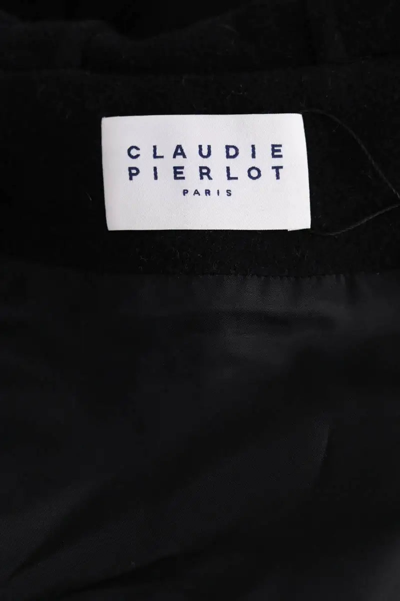 Manteau Claudie Pierlot Noir en Laine
