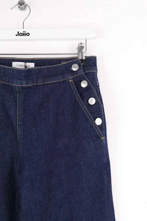 Jean large Calvin Klein Bleu en Coton