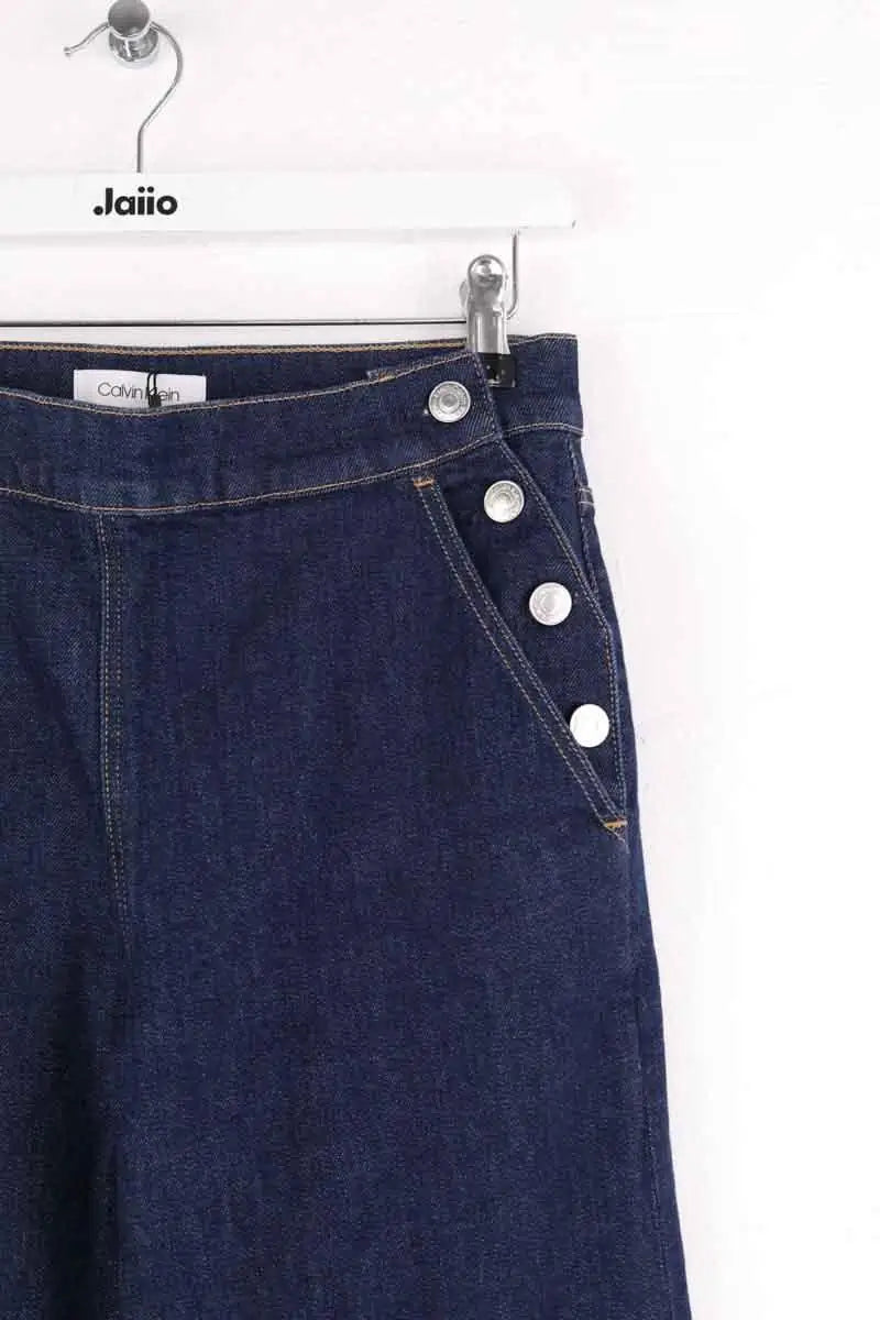 Jean large Calvin Klein Bleu en Coton