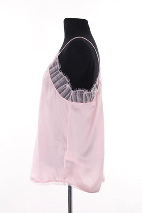 Top sans manche Iro Rose en Soie