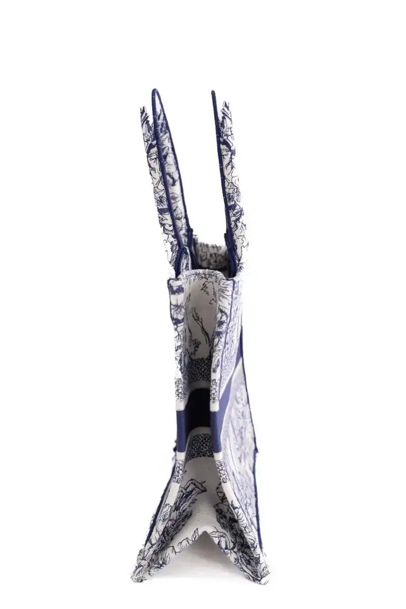 Cabas Dior Book tote medium Bleu en Tissu