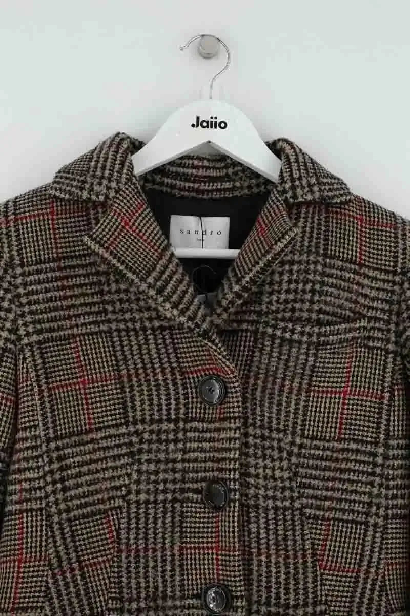 Manteau Sandro Marron en Laine