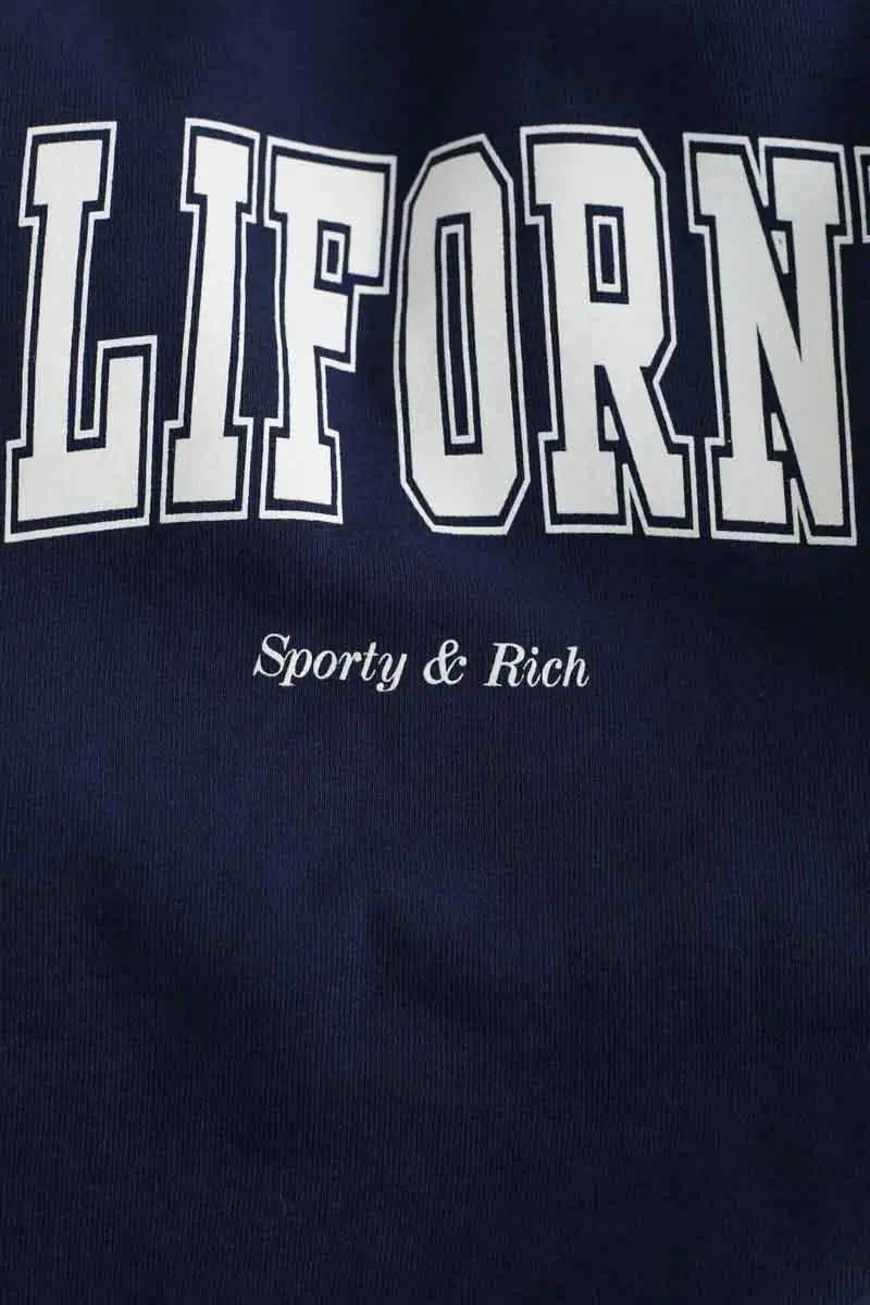 Sweatshirt Sporty & Rich Bleu en Coton