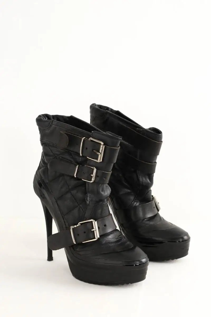 Boots Burberry Noir en Cuir