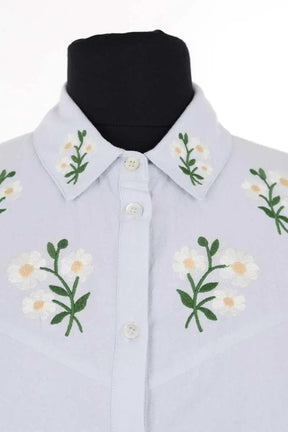Chemise Sézane Bleu en Synthétique