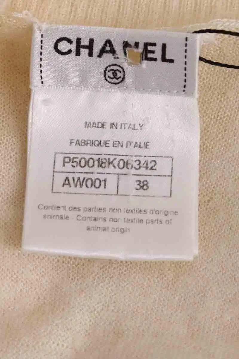 Cardigan Chanel Beige en Laine