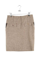 Mini jupe Barbara Bui Marron en Laine, taille S - Seconde Main