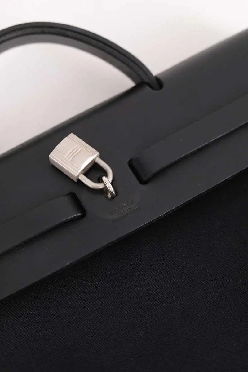Sac à main Hermès Herbag Noir en Cuir