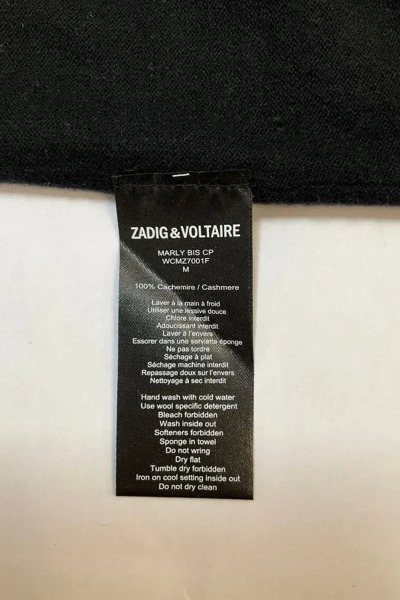 Top sans manche Zadig & Voltaire Noir en Cachemire