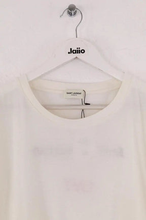 T-shirt Saint Laurent Ecru en Coton