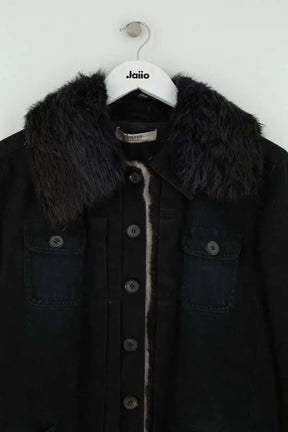 Manteau Prada Noir en Fourrure