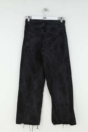 Jean droit Reformation Noir en Coton