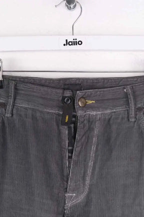 Pantalon droit Fendi Gris en Coton