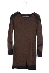 Robe Maje Marron en Viscose, taille S - Seconde Main