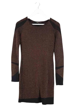 Robe Maje Marron en Viscose, taille S - Seconde Main