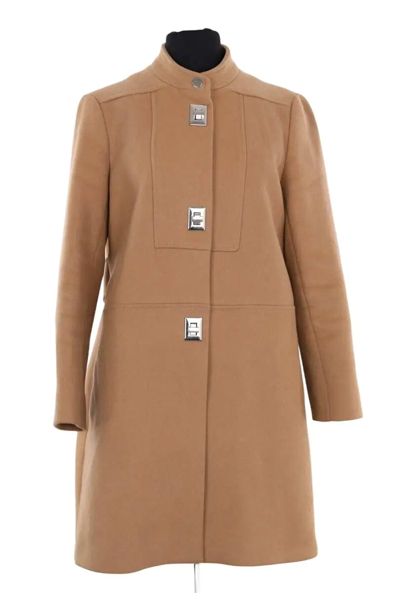 Manteau Maje Camel en Laine, taille L - Seconde Main