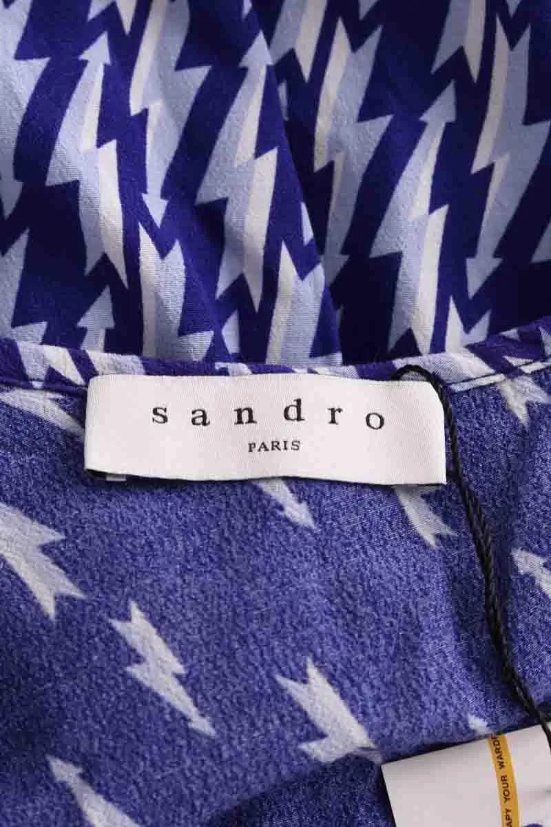 Robe Sandro Bleu en Viscose
